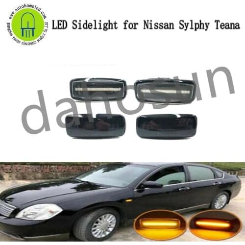 2Pcs Dahosun Dynamic LED Side Marker Turn Signal Indicator Light Compatible with Nissan Sylphy Almera Bluebird Sunny Teana J31