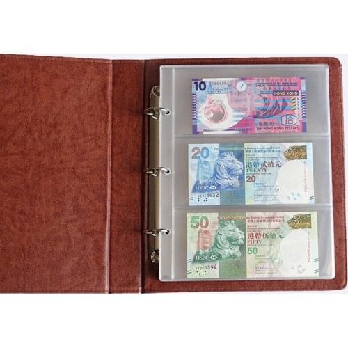 30Pcs/Set PVC Transparent Removable Sheets For Paper Money Collection Album Banknotes Album Home Decorative Crafts 19.4X25.2cm