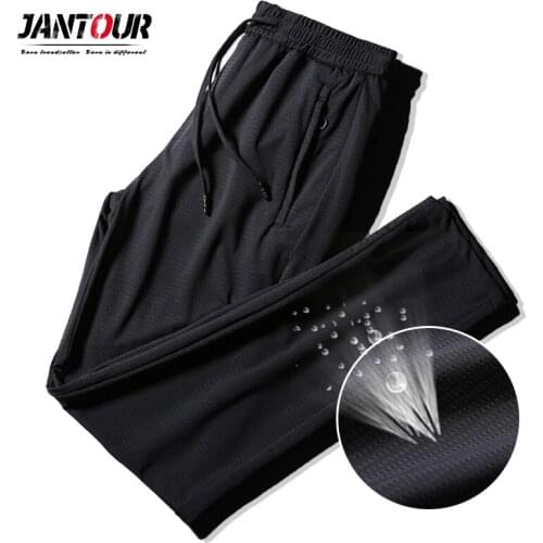 Summer pants mens thin Mesh casual pants mens slim men trousers straight mens Korean version tide brand men 28-38