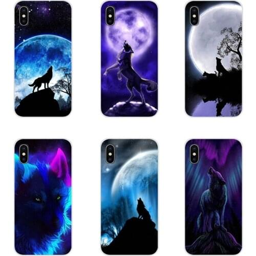 For Samsung A10 A30 A40 A50 A60 A70 M30 Galaxy Note 2 3 4 5 8 9 10 PLUS Accessories Phone Cases Covers Moon roaring wolf