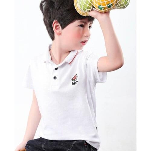 Kids Luxury Polo Shirt Teenage Big Boys Girls Clothes Teen Solid Polo Shirt Outfits Size 4-14 Years Old