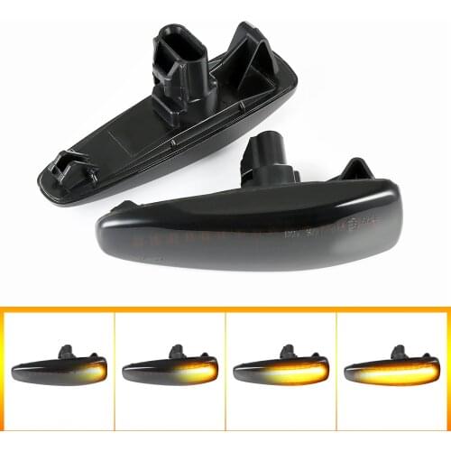 For Mitsubishi Lancer Evolution EVO X Smoke LED Side Fender Turn Signal Light 8351A001 2Pcs Car Side Maker Lamp Repeater 2021