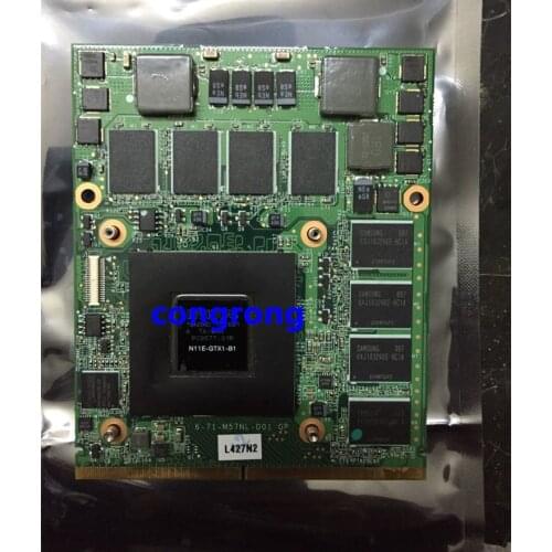 GTX285M GTX 285M N11E-GTX1-B1 DDR3 1G Graphic Card For DELL M15X M17X Clevo M57NL MSI 16F1 16F2 Display Card