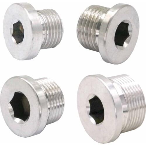 M8-M36 Male SS304 Countersunk End Plug With Flange Internal Hex Head Socket