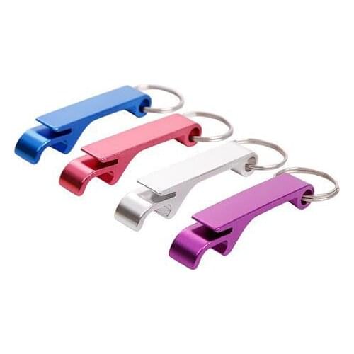 Mini Portable Pocket Bottle Opener Aluminum Beer Bottle Opener Key Ring Keychain Decor for Wedding Party Favor Gifts Bar Tools