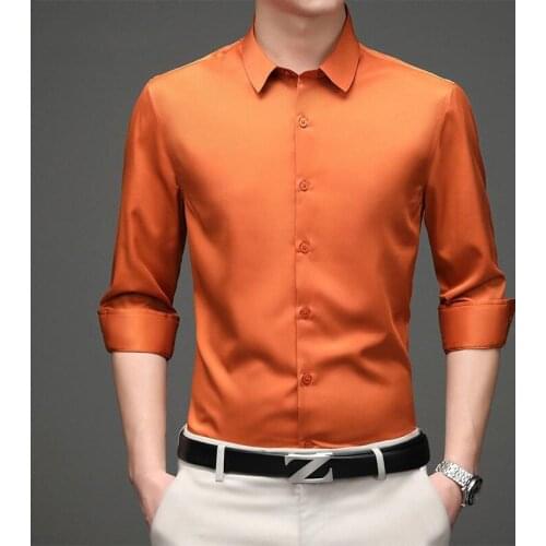 Mens Formal Basic Dress Shirts Long Sleeve White Black Business Slim Fit Regular Office Non Iron Shirts for Men Solid Color