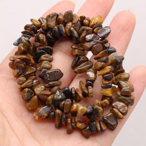 Natural Tiger Eye Stone Gravel Beaded Irregular Exquisite Beads for Jewelry Making DIY Necklace Bracelet Accessories 5-8mm