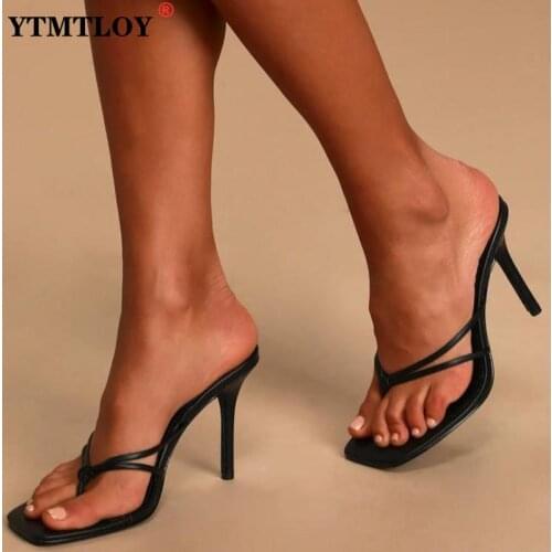 New Summer Women Slipper Thin High Heels Fashion Ladies Sandals Casual Outdoor Zapatillas Mujer Casa Sapato Feminino Open