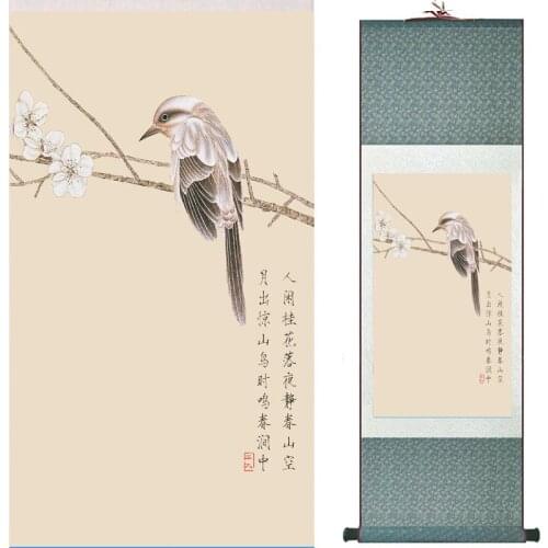 Birds and flower Art Painting Home Office Decoration Chinese scroll painting birds painting TX2017122105