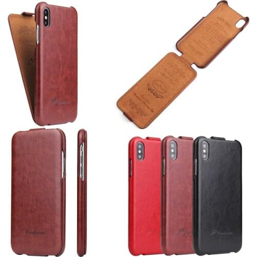 Luxury Vertical Flip Business Leather Case Cover Pouch For Apple iPhone 7 8 X XS Max XR