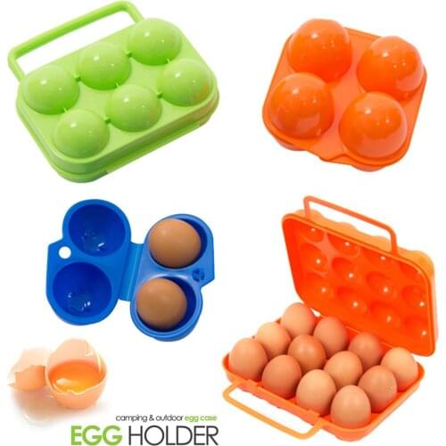 2/4/6/12 Grid Egg Storage Box Portable Egg Holder Container for Outdoor Camping Picnic Eggs Box Case Kitchen Organizer Case