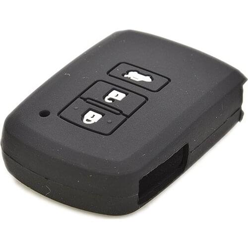 Silicone Remote Smart Key 3 Button Black Key Fob Protect Cover Case Silicone Case Cover For Toyota Camry Avalon RAV4