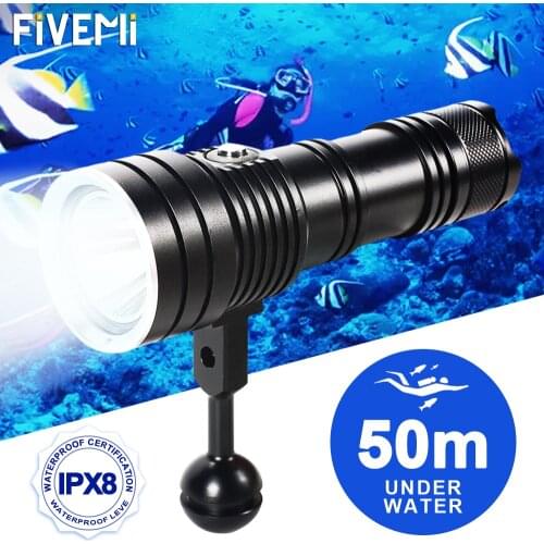 IPX8 led diving flashlight waterproof underwater Torch Lamp diver 3 switch Modes led Scuba Diver Light Outdoor use 18650 Battery