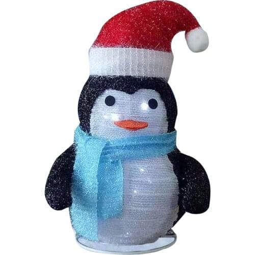 Pre-Lit Light Up Penguin/Snowman/Santa Claus Christmas Collapsible Outdoor Decoration LED Outdoor Lighted Christmas Yard HFing
