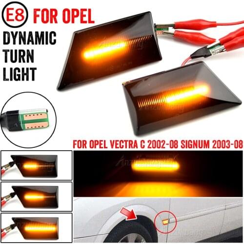 Turn Signal Light A Pair For Opel Vectra C 2002-2008 LED Car Dynamic Side Marker Signal Lamp Flowing Water Light Blinker Light