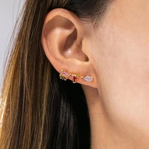 High Quality 100% 925 Sterling Silver Cute Crab Shell Seafish Cartoon Stud earring Sweet Mini Colorful Ocean Animal Chic Jewelry