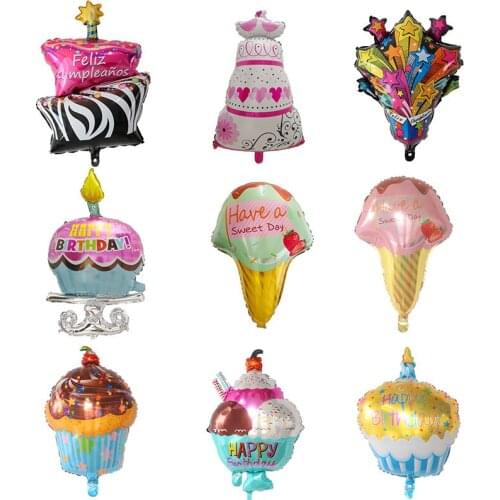 10/50pcs Cake Balloons Cute Princess 1 2 3 4 th Baby Shower Birthday Party Decoration Supplies Inflatable Toys Air Balls