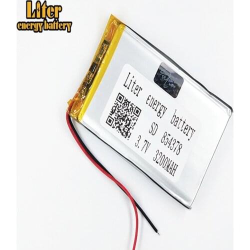 3.7V 3200mAH 854378 Polymer lithium ion / Li-ion battery for baby monitor tablet pc