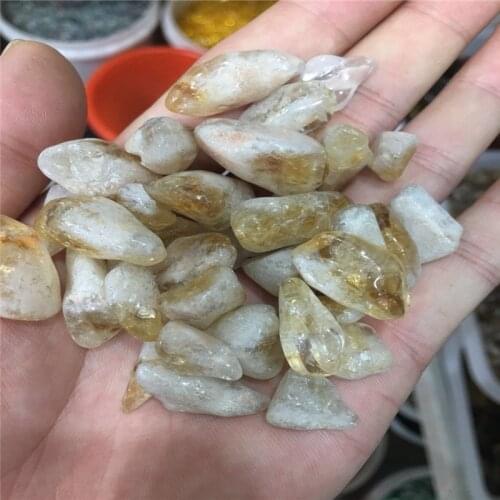 500 g new style natural yellow crystal teeth, yellow crystal gravel irregular grain aquarium decorative garden decoration