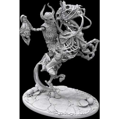 75mm Resin Model Kits Skeleton Undead Rider Unpainted No Color RW-118