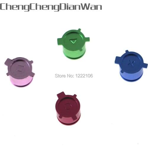 ABXY Aluminum Metal Color Mod Bullet Fancy Buttons For Playstation 4 PS4 PS3 Controller Gamepad ChengChengDianWan 5sets/lot
