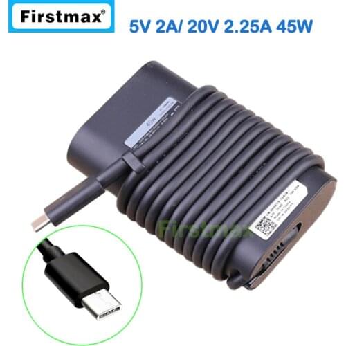5V 2A 20V 2.25A USB-C type C AC power adapter DA45NM150 for Dell Latitude 11 5175 5179 12 5285 5289 7389 E7275 tablet pc charger