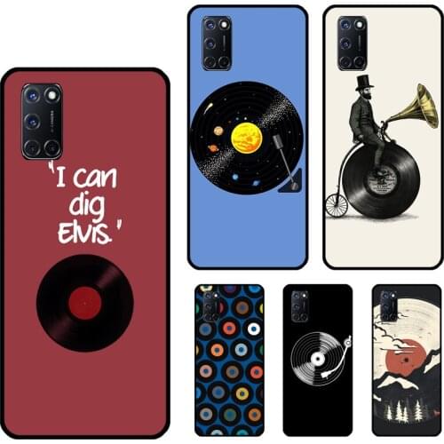 Vinyl Record Retro For OPPO A15 A83 A91 A1K A3S A5S A31 A53 A5 A9 2020 A52 A72 Reno 2 Z 4 Pro F5 Case Cover