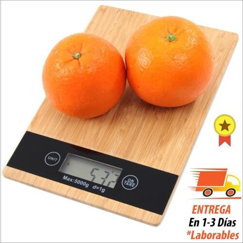 Digital Kitchen Scale Electronic Precision wood scale from 1 gram to 5kg 5000 grams GR Kilos kg