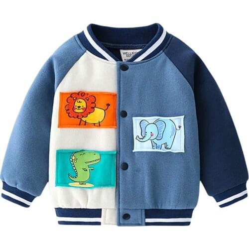 Bobora Boys Kids Hoodies Cardigans Long Sleeves Cartoon Sweatshirt Outerwear & Coats Jackets & Coats Autumn Winter