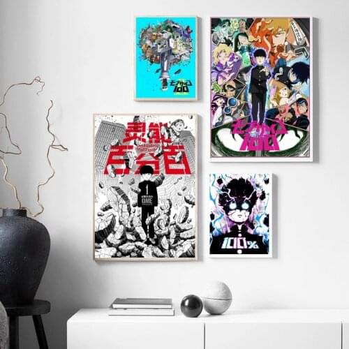 Hd Prints Picture Mob Psycho 100 Anime Movie Wall Artwork Modular Painting Poster Canvas Living Room Home Decoration No Framed