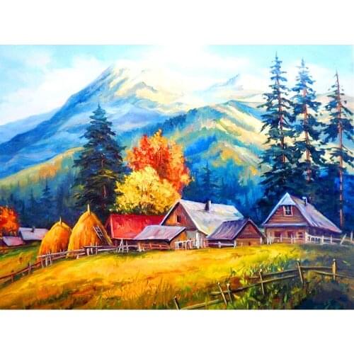 LaoJieYuan Wonderful Autumn scenery full diamond painting 5D DIY bedroom cross stitch mosaic handmade