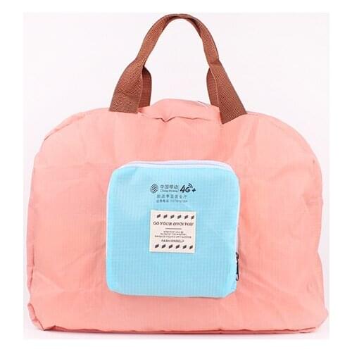 Lightweight Storage Foldable Shoulder Bag Backpack Travel Luggage Promotion Advertising Bag Can Be Customized Printed Logo