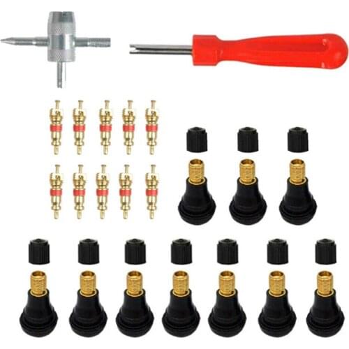 Valve Core 4 Way Tire Repair Tool Kit +Stem Puller Practical High Quality