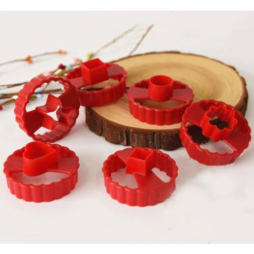 Brand New Multifunctional Cookie Cutter Cake Decorating Fondant Cutters Tool Linzer Cookie Cutters 6 Pcs/Set Free Shipping