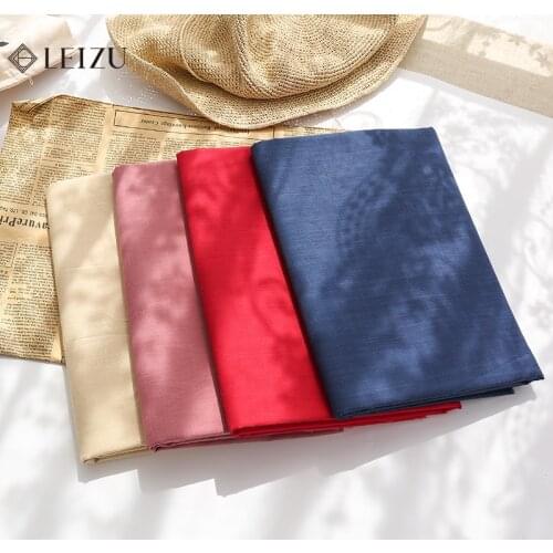 Solid Color Perspiration And Breathable Woven Slub Cotton Cloth Fabric Sewing Shirt Material 50*145 Cm/Piece