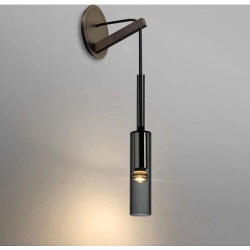 Postmodern light luxury living room bedroom bedside wall lamp creative copper wine bottle designer TV wall lamp