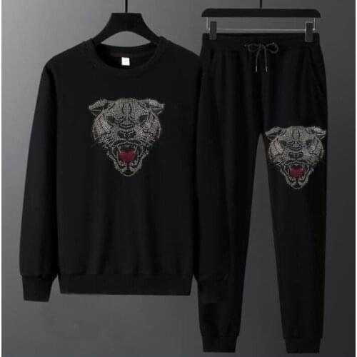 Drop shipping Brand Men Sets Fashion winter Sporting Suit Sweatshirt+Sweatpant Tracksuit Mens 2 Pieces Sets