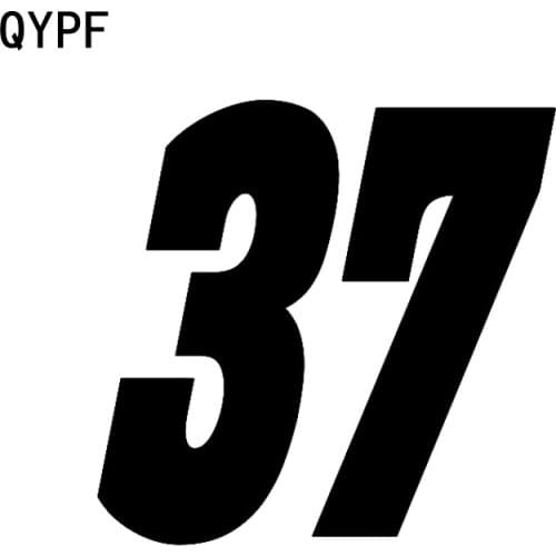QYPF 15.3CM*14.8CM Personality Number 37 Vinyl Car-styling Car Sticker Decoration Decal Accessories C15-0595