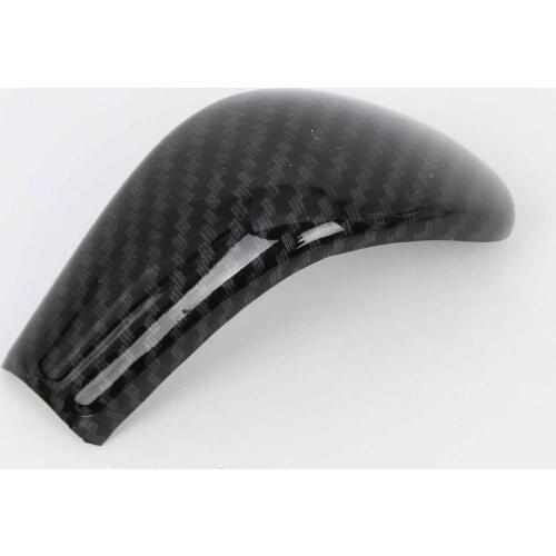 For Nissan Navara NP300 2017 2018 2019 Carbon Fiber Car Gear Shift lever Knob Handle Cover Trim Car Styling Accessories