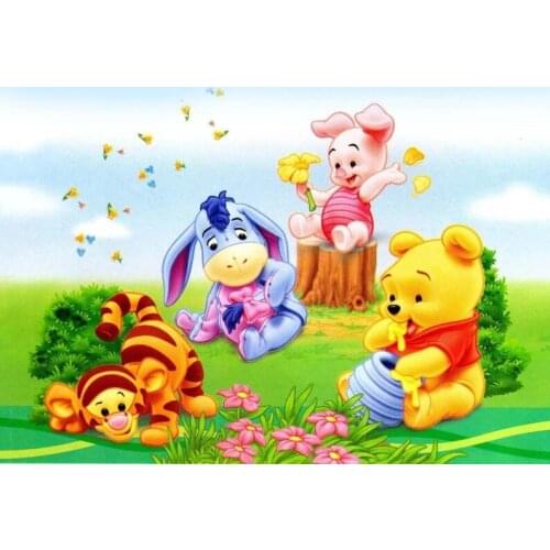 Self-adhesive Wall Sticker Disney Winnie The Pooh Wall Art Prints and Pictures Buddhism Poster Home Living Room Decoration
