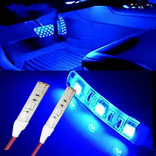 2PC 1.97 " 5CM 3 SMD LED Light Strip 12V Car Courtesy Stereo Glove Box Under Dash Devil Demon Eyes LED Strips Module Headlights