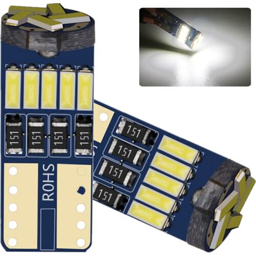 500x T10 W5W Led WY5W 15 Bulbs 194 168 LED 4014 SMD Super Bright Car Interior Light Clearance Side Marker Auto Lamp 12V