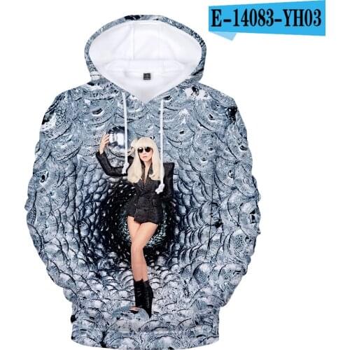 New Personality Lady Gaga Hoodie Men/women 3D Printed Hoodies Long Sleeve Young Hip Hop Streetwear Lady Gaga Clothi Clothes