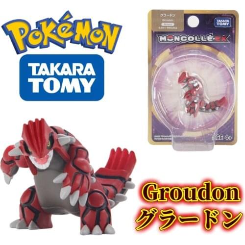 TOMY EX Asia-80MS Super-Ancient Pokémon Figures Groudon Toys High-Quality Exquisite Beautiful Appearance Anime Collection Gifts