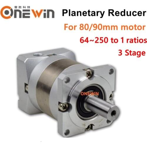 High precision Planetary Gearbox Speed Reducer PLF090 Carbon Steel Gear 3 Stage for 80mm 90mm Servo Motor