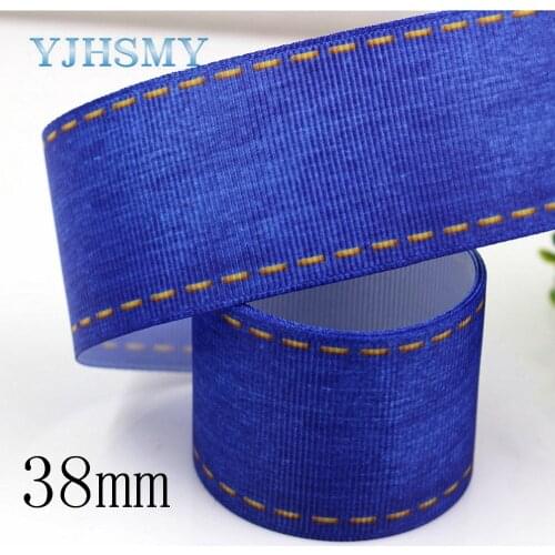YJHSMYG-G-18524-296(1\2'')38mm 5Yard/lot flash Printed grosgrain ribbon,accessories Webbing, DIY handmade materials