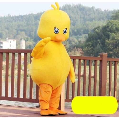 Yellow Duck Mascot Cartoon Character Mascot Costume Adult Size Fancy Outfit Party Dress