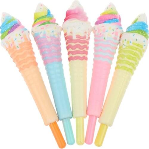 1PC Slow Rebound Ice Cream Stress Reliever Soft Neutral Pen Student Appliance
