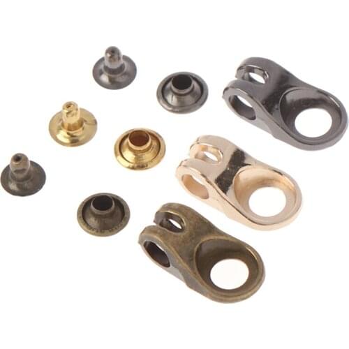 10 Sets Speed Shoe Lace Hooks With Rivets Lace Fittings Buckles For Climb Hiking Shoes Work Outdoor Mountaineering Boots