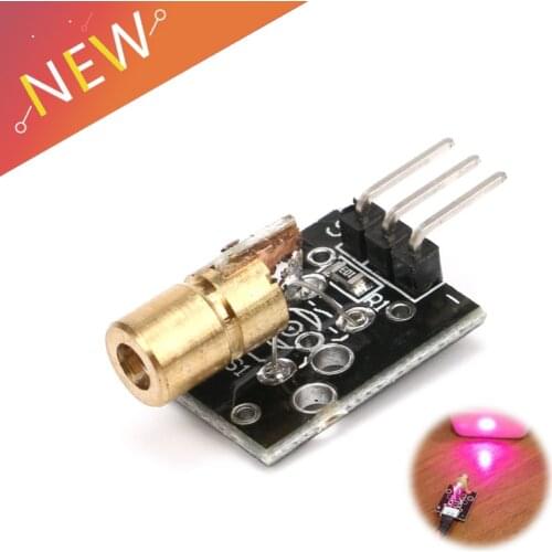 10Pcs/lot KY-008 3pin 650nm Red Laser Transmitter Dot Diode Copper Head Module for arduino DIY Kit